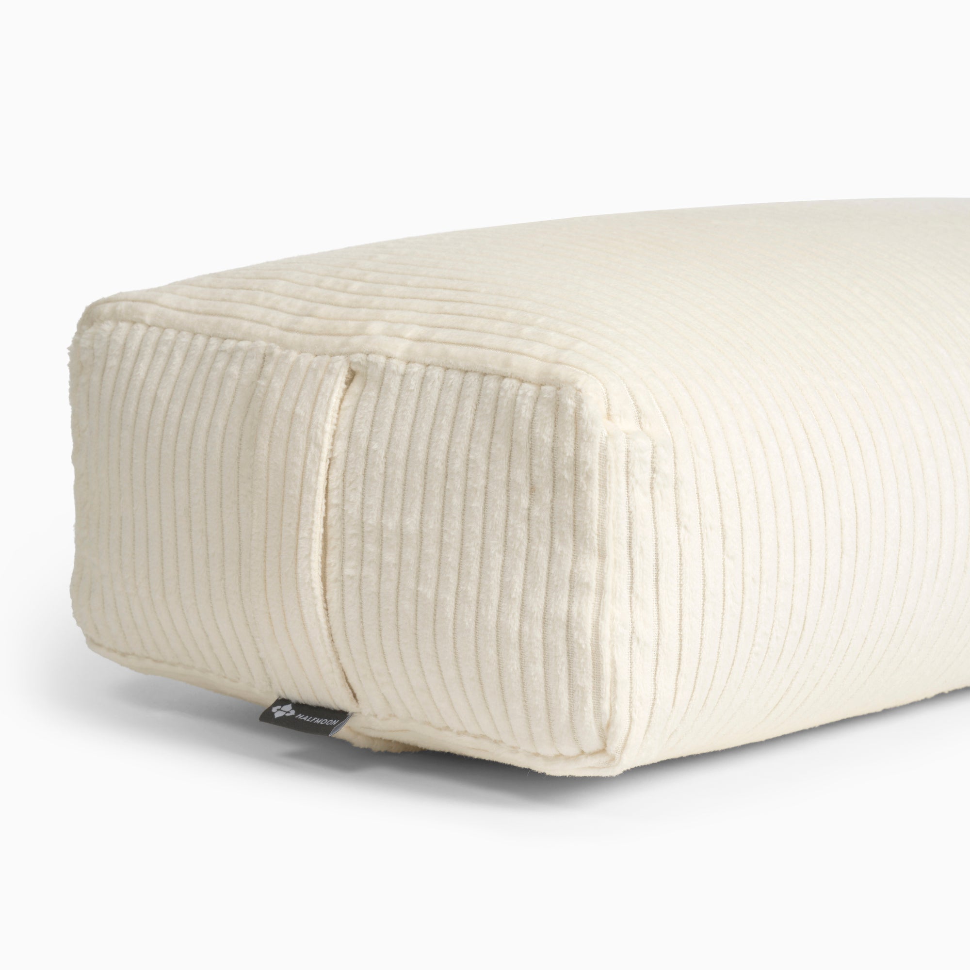 Halfmoon Corduroy Rectangular Bolster Birch closeup